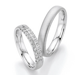 Fischer Trauringe Herzblut mit Diamanten - 38-07764-040/06-07764-040